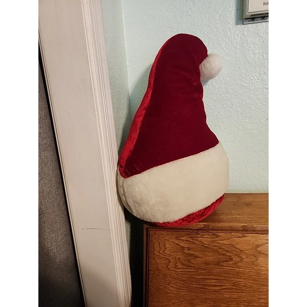 Vintage ITR Festive Christmas Santa Hat Holiday Puffy Throw Pillow Decor‎ 18